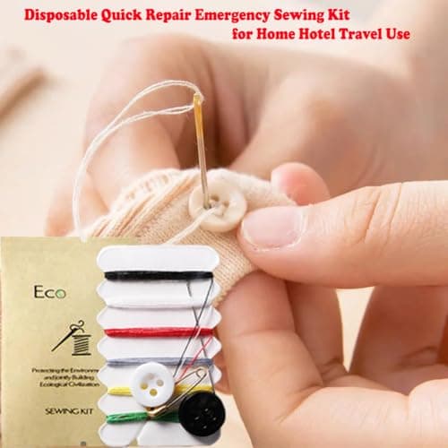 30Pcs Individually Wrapped Travel Quick Repair Emergency Sewing Kit; Portable Multipurpose Hotel Sewing Kit with Needles Button Threads Safety Pin for Home Hotel Travel Use; Outdoor Sewing Repairing T — view 3