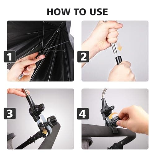 LIHAO 72cm Pram Parasol with Adjustable Fixing Clamp — view 4