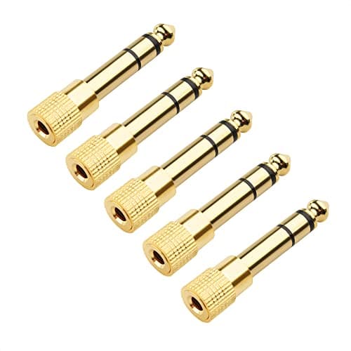 Cable Matters 5-Pack 3.5mm to 6.35mm Headphone Adapter