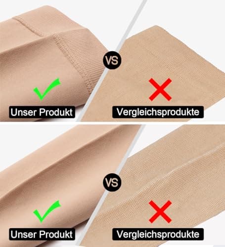 Open Toe Medical Compression Socks for Women & Men, 20-30mmHg Class 2, Best Graduated Flight Socks for Support, Travel, Flying, Circulation, Varicose Veins (Beige, L) — view 4