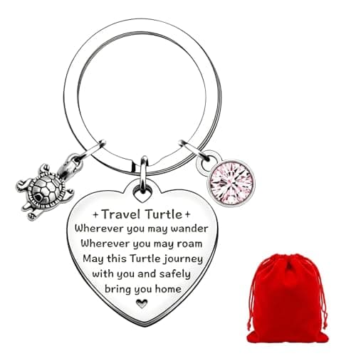 Vfrdsa Turtle Gifts Tortoise Good Luck Keyring Keychain for Men Women