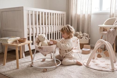 Roma 10-in-1 Baby Doll Accessories Mega Set – Doll Carrier, Baby Walker, Bouncer, Play Gym & Potty Training Toys for 26-45cm Dolls & Teddies – Toddler Imaginative Play Gift, Ages 3+ (Teddy) — view 2