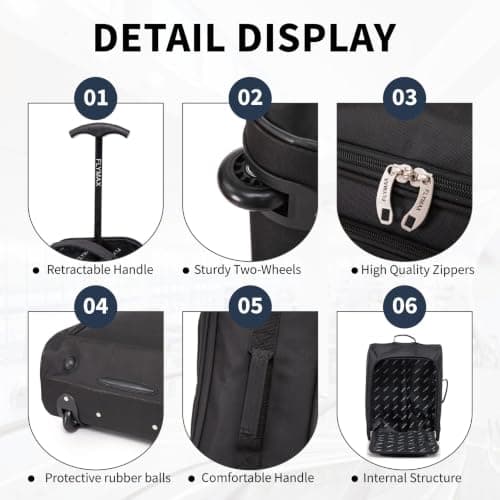 FLYMAX Ryanair 40x30x20 Carry on Suitcase Approved Underseat Cabin Bag Case Lightweight Hand Luggage 1.2g 24L — view 4