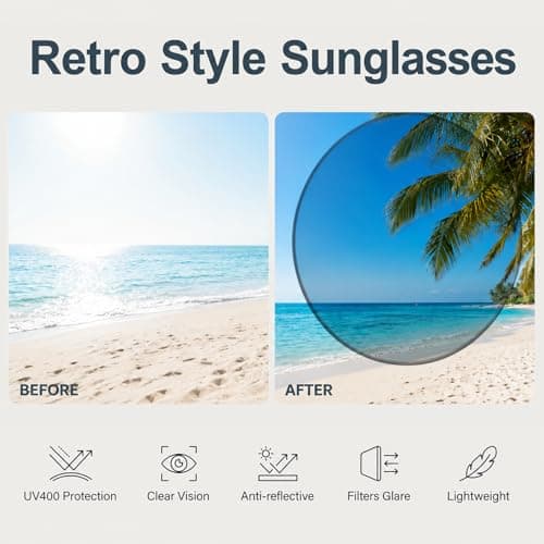 Lumoia 4Pcs Sunglasses for Women, Retro Ladies Polarized Sunglasses UV400 — view 3
