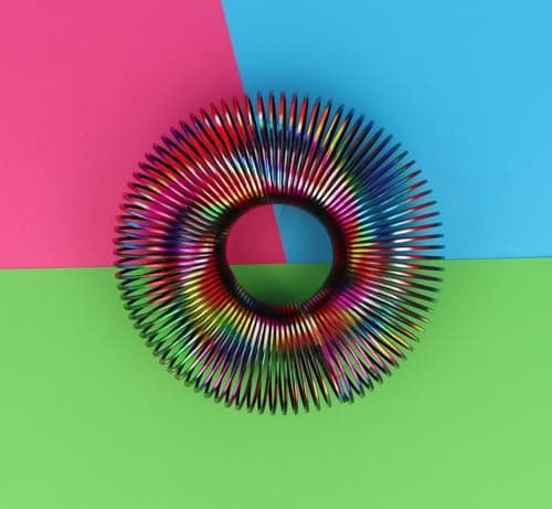 HENBRANDT 2 x Chroma Spring Fidget Toys - Rainbow Coil Sensory Fidgets Stress Relief Twist Coils for Children Adults Party Favours Stocking Fillers — view 6
