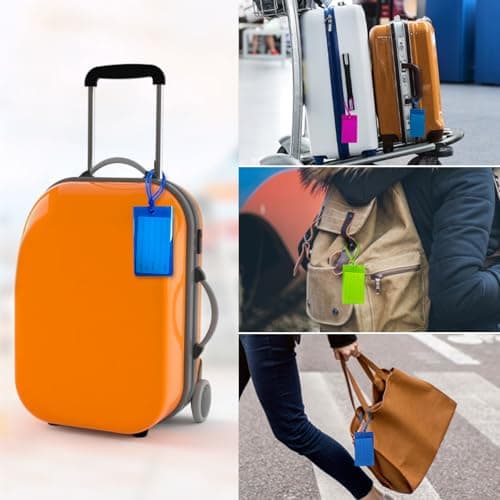 Luggage Tags, 4Pcs Baggage Labels, Suitcase ID Tag Set, Handbag Tag Labels Travel Accessories for Checked Luggage, Hand Luggage and Backpacks — view 4