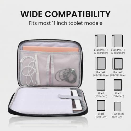 YAXIAO Tablet Bag for Ipad Travel Case for Ipad Carry Case 30×23×3cm Black — view 6