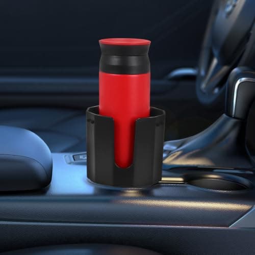 YARNOW Car Cup Holder Expander with Adjustable Base for Large Water Bottles and Travel Mugs Automotive Cup Holder Adapter Compatible with Flasks and Oversized Drinks for Safe Driving — view 4