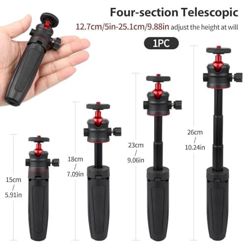 Compact Travel Tripod Mini Camera Tripod with 1/4" Screw & 360° Ball Head — view 3