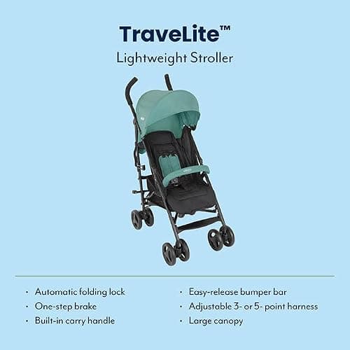 Graco TraveLite Compact Stroller/Pushchair - Suitable from birth to approx. 3 years (15kg). Lightweight at only 7kg, Mint fashion — view 2