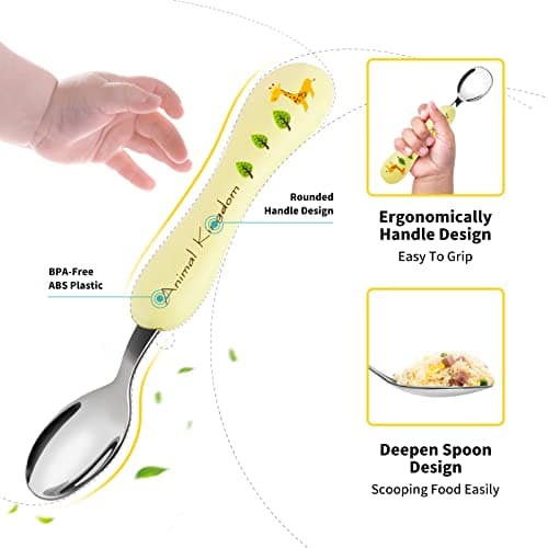 Lehoo Castle Stainless Steel Toddler Cutlery Set, 6-Piece Animals Design — view 5