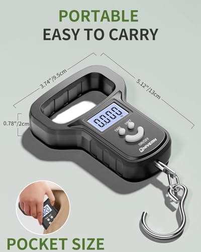NIVERN Luggage Scale, Suitcase Weighing Scales and Travel Scales for Luggage, 110lb/50kg Capacity with LCD Display, Essential for Air Travel, Ideal for Air Flyers and Travelling Men — view 4