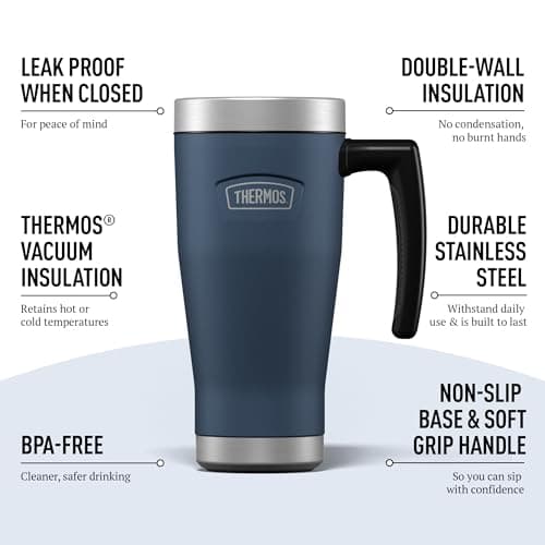 Thermos Icon Solent Navy Travel Coffee Mug (470ml) 7h Hot | 22h Cold — view 2