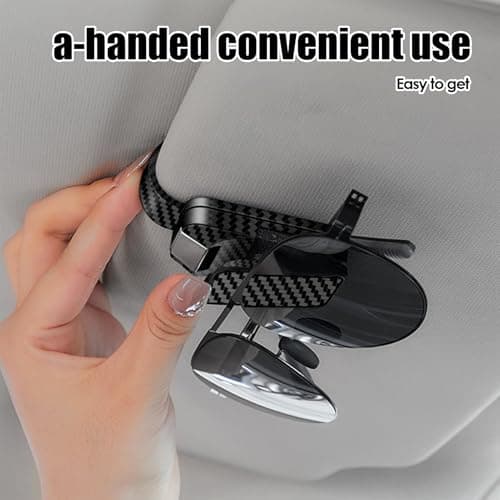 Key Cards Visor Accessories - Car Visor Sunglasses Holder Clip | Carbon Fiber Multi Functional Organizer | Car Accessory for Driving, Travel, Road Trips Glasses — view 3