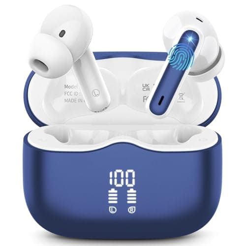 Wireless Earbuds Bluetooth 5.4 with HiFi Stereo Bass, 40H In‑Ear Earphones