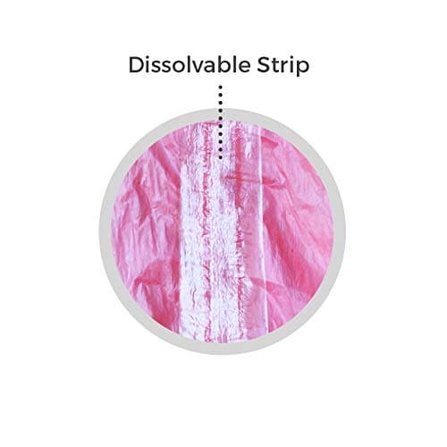 Red Laundry Bags with Soluble Dissolving Strip (Pack of 200 Bags) | Carebymail Healthcare — view 3