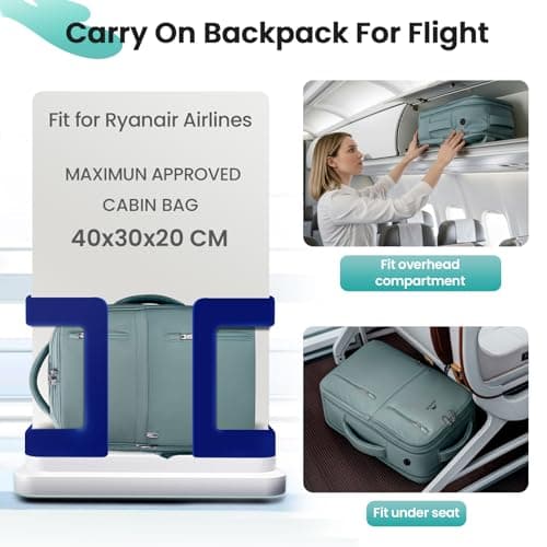 MATEIN for New Ryanair Cabin Bags 40x30x20, Travel Backpack Cabin Size — view 3