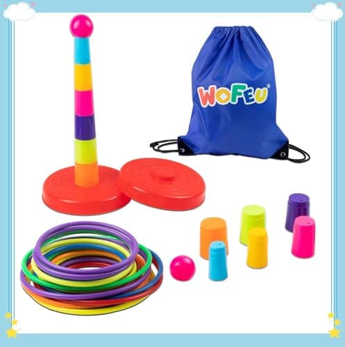 WOFEU Ring Toss Game for Kids Garden Games — view 6