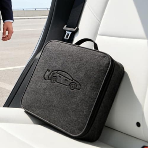 E-Car Charging Bag, Weatherproof Felt Bag for Vehicle Charging Cable, Electric Car Charger Case, for Outdoor Adventures, Travel, Road Trips, Daily Drives and — view 3