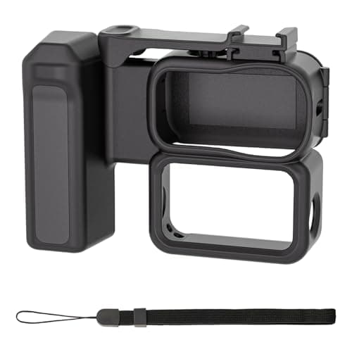 Lightweight Camera Cage with Comfortable Grip Accessory Cold Shoe Mount for Vlog and Travel Camera Protective Frame Quick Release Handle