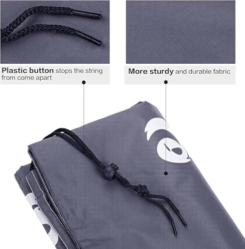 CJWLKJ 2-Pack XL Travel Laundry Bags, Machine Washable Dirty Clothes Organizer, Large Enough to Hold 4 Loads of Laundry, Easy Fit a Laundry Hamper or Basket (Grey, 24" x 36") — view 5