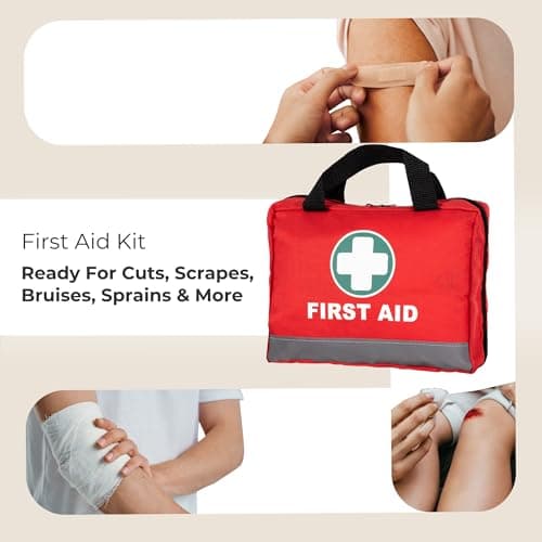 Straame 309 Piece First Aid Kit, Red Emergency Medical Set for Car & Travel — view 4