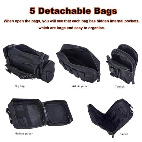 Tactical Car Seat Back Organizer,600D Oxford Waterproof for Car Truck SUV — view 6