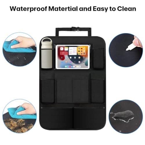 acetek Backseat Car Organizer for Kids, Kick Mat Storage Organizer 2 Pack — view 6