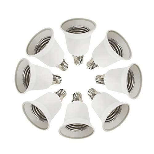 DZYDZR 8 Pack Lamp Socket Adapter Converter E14 to E27 Bulb Socket for LED Bulb — view 5