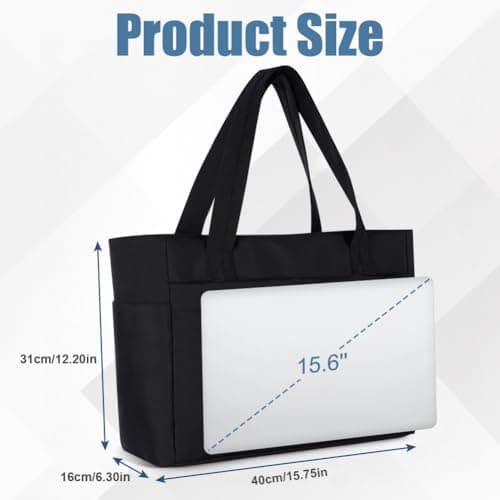 Aucuu Tote Bag for Women, Puffer Tote Bag for Women, Quilted Puffer To-te Bags with 15.6In Laptop Compartments and 40oz Water Bottle Pocket for Travel Work School Gym — view 3