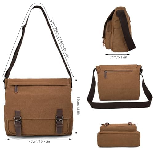 ChioSun Canvas Messenger Bag 15.6-17.3 Inch Crossbody Men's Shoulder Bags — view 2