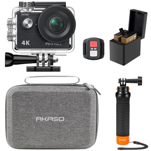 AKASO EK7000 Action Camera Floating Hand Grip Bundle