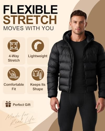 Roadbox Men's Thermal Underwear Set, Fleece Lined Base Layer Long Johns — view 5