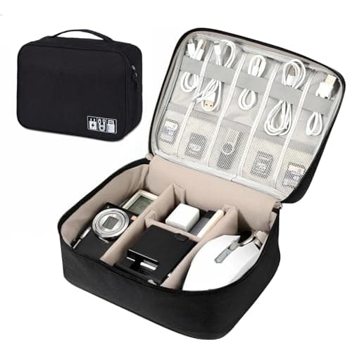 Megcdtr Electronic Organizer, Travel Cable Organiser Bag(Black) — view 2