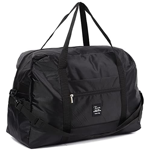Foldable Travel Duffel Bag, TRIPON Carry on Luggage Cabin Bag Underseat 45x36x20 New Easyjet Weekender Overnight Bag,Lightweight Holdall Maternity Hospital Bag -(35L,Black)