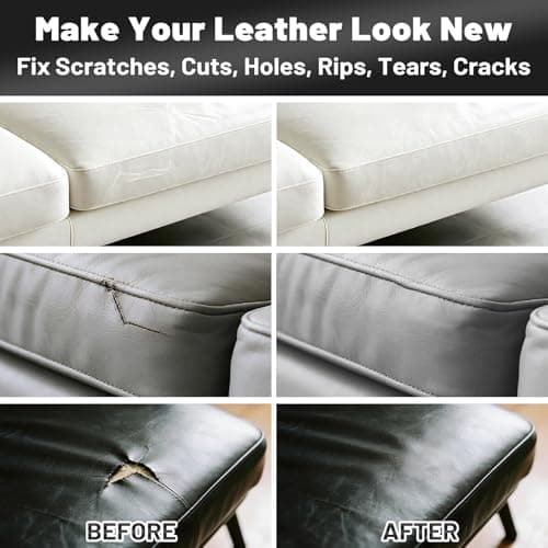 Endhokn Black Leather Repair Kit Fix Scratches Cuts Rips Holes Tears Cracks — view 5