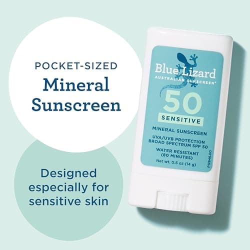 BLUE LIZARD Sensitive Mineral Sunscreen Stick - No Chemical Actives - SPF 50+, 0.5 Ounce — view 4