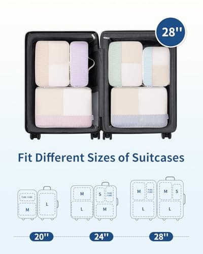Narwey 7 Set Packing Cubes for Suitcases, Travel Organiser Bags for Luggage — view 3