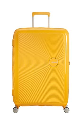 American Tourister Soundbox - Hard Shell Suitcase 77 cm Large - Trolley Suitcase with 4 wheels, TSA Lock, Expandable & Light - 97/110 L - Yellow (Golden Yellow) — view 2