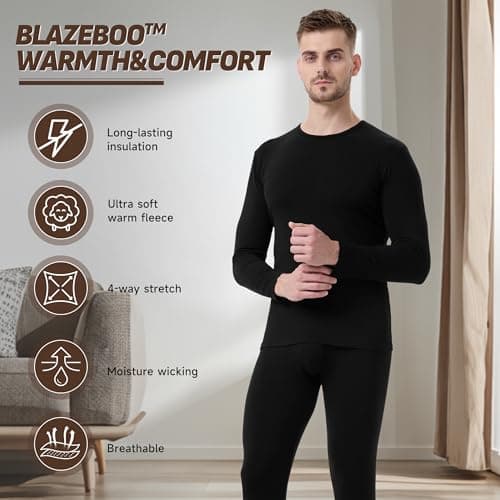 BAMBOO COOL Base Layer Men Mens Thermals Underwear Bamboo Baselayer Set — view 2