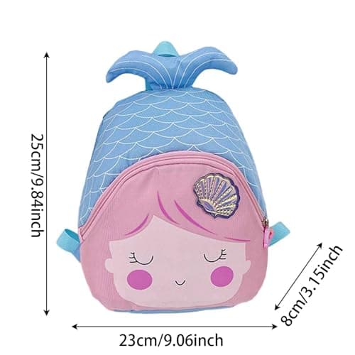 Personalised Backpack Mermaid Kids Personalised Gifts with Name Embroidery Lightweight Rucksack Bag Travel School Bag for Students, Camping，holiday & Back To School （Blue, One Size — view 6