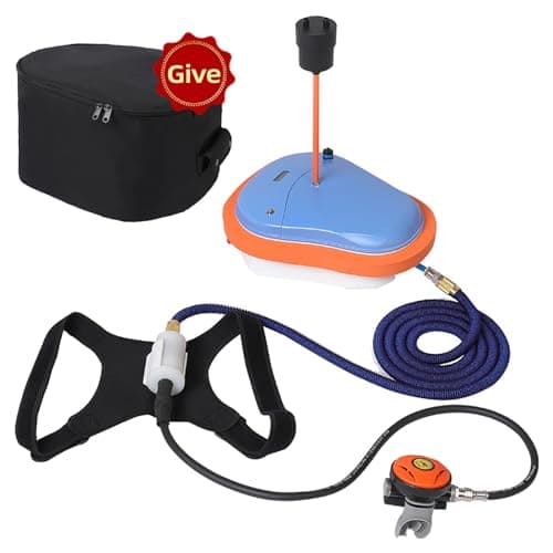 TUXING Diving Ventilator, Scuba Diving Ventilator System with 7M Telescopic Pipe, Tankless Portable Rechargeable Scuba No Tank Needed for Recreational Diving Fishing Snorkeling — view 6