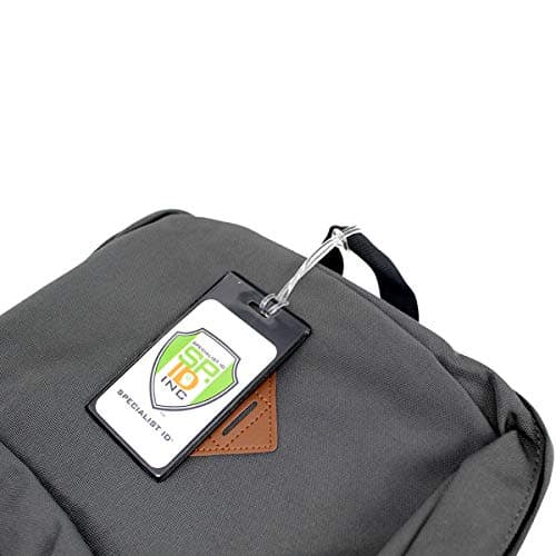 Specialist ID 5 Pack Of Slim And Sturdy Backpack/Luggage Id Bag Tags With Worm Loops One Size Black — view 6