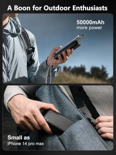 DRMARE 50000mAh Power Bank, 22.5W PD Fast Portable Charger Battery Pack — view 6