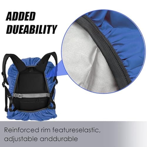 LICQIC Waterproof Rain Cover for Backpack, XS (20-30L), Blue — view 6