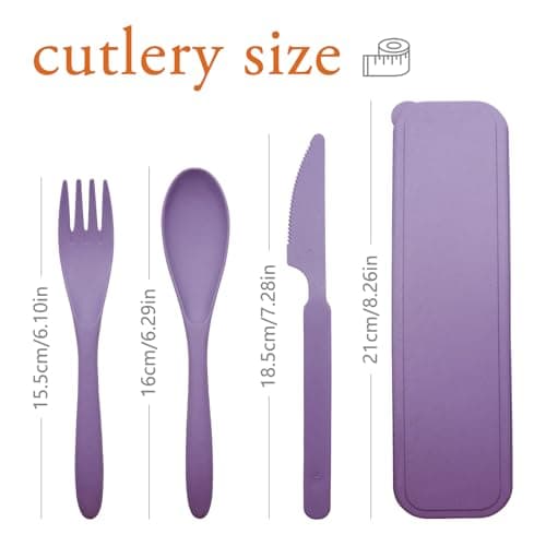 CATELL 4 Pcs Camping Cutlery Travel Cutlery Set with Case Plastic Cutlery — view 2