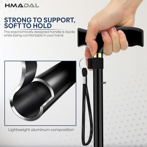 Walking Stick Adjustable Height Mobility Aids Folding Walking Canes — view 4