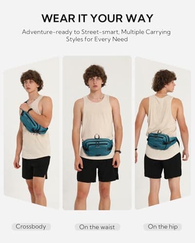 Waterfly 3L Large Bum Bag: RFID Blocking Anti-Theft Fanny Pack for Travel — view 3