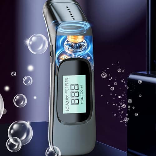 Zambuph Lightweight Portable Breathalyzer Tester For Adults ABS With Battery With Accessory For Unisex Professional Digital — view 3