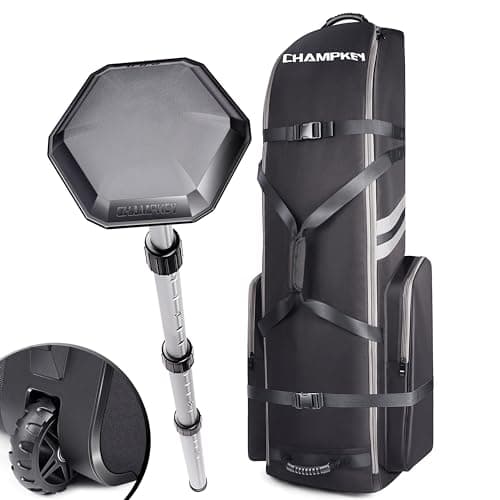 CHAMPKEY Premium Soft Padded Golf Travel Bag Flight with Wheels - 1200D Premium Oxford Fabric Golf Travel Cover